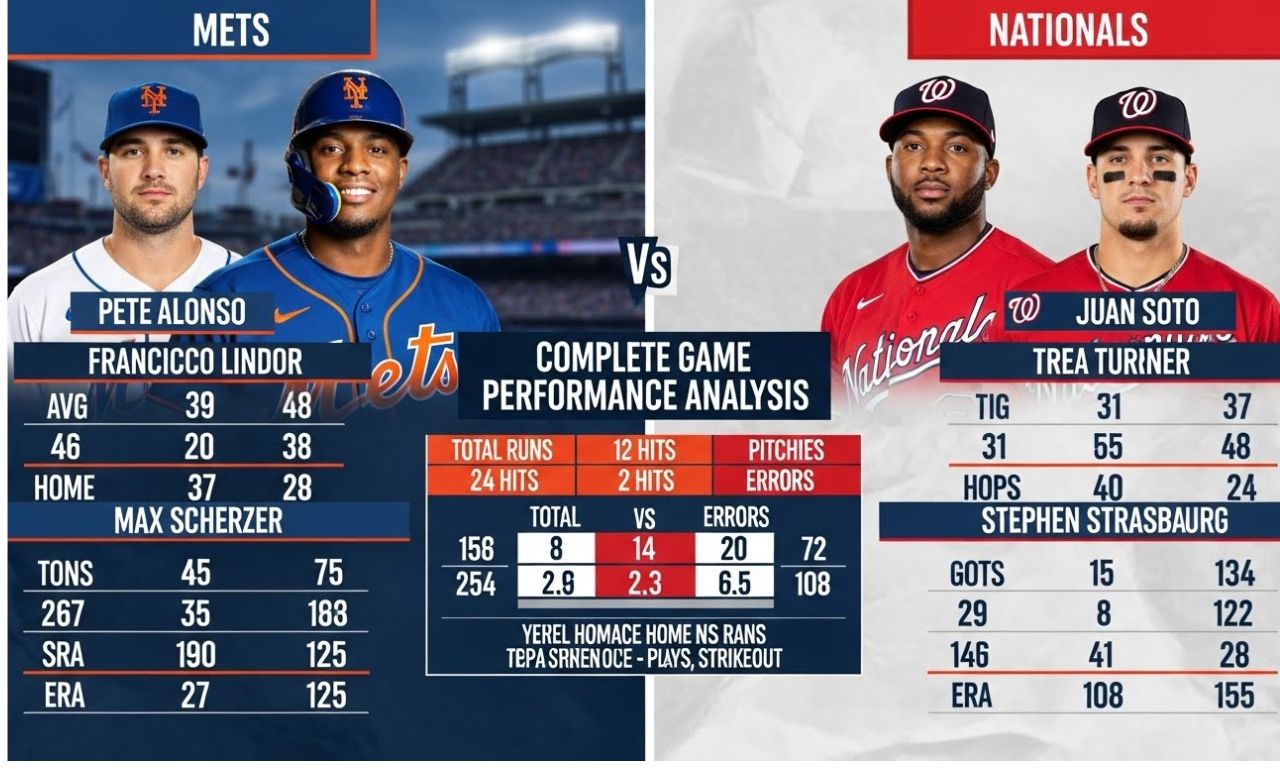 Mets vs Washington Nationals match player stat